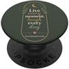 Motivational Verse Co Vivi Ogni Momento Ridi Ogni Giorno Amore PopSockets PopGrip Adesivo