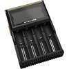 Nitecore - Caricabatterie Universale Digicharger D4 per Li-Ion, IMR, NiMH, Ni-CD, LiFePO4