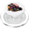Mode Art Design Monster Truck Offroad Tr Cool Monster Truck Fuoristrada Truck al tramonto in movimento sul terreno PopSockets PopGrip per MagSafe