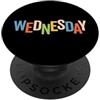 Colorful Retro Matching Simple Days of t Giorno della settimana facile gruppo Halloween Costume Mercoledì PopSockets PopGrip Adesivo