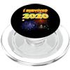 2021 Party Supplies Sono sopravvissuto 2020 Divertente Sarcastico Positivo 2021 Capodanno PopSockets PopGrip per MagSafe