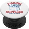 Funny Fisherman Drinking Vintage Illustr Vintage Pesca Forniture Bere Come un Pesce Cooler Retro PopSockets PopGrip Adesivo