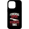 True Crime Merch for Investigative Crime Custodia per iPhone 14 Pro Max Esperto forense dalla nascita 1965 Compleanno a tema crimine vero