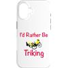 Triker Stuff Custodia per iPhone 16 Preferirei triking, triker, triciclo reclinato, bici