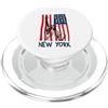 New York City New York Statua libertà Bandiera Americana Big Apple NYC PopSockets PopGrip per MagSafe