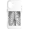 Funny Easy Lazy Halloween Costumes Custodia per iPhone 16 X-Ray Skeleton Rib Cage Ossa Anatomia Costume di Halloween