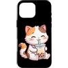 Kawaii Boba Tea Japan Otaku Bubble Milk Custodia per iPhone 16 Pro Max Kawaii Gatto Bere Bolla Boba Latte Tea Amante Giappone Otaku