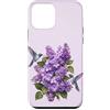 Hummingbird Apparel For Kids and Adults Custodia per iPhone 12 mini Giardino botanico fiori viola viola lilla colibrì