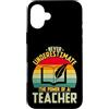 Educator Appreciation Designs Custodia per iPhone 16 Plus Power of a teacher Retro Tramonto Educatore Design