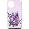 Hummingbird Apparel For Kids and Adults Custodia per iPhone 12/12 Pro Giardino botanico fiori viola viola lilla colibrì