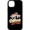 KAEDAM Gifts: California Cities Custodia per iPhone 14 Plus Souvenir retrò delle palme da sole di Apple Valley California, anni '70