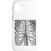 Funny Easy Lazy Halloween Costumes Custodia per iPhone 16 Plus X-Ray Skeleton Rib Cage Ossa Anatomia Costume di Halloween