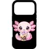 Kawaii Boba Tea Japan Otaku Bubble Milk Custodia per iPhone 17 Pro Axolotl Bere Boba Tea Kawaii Tapioca Bubble Milk Tea