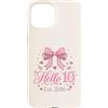 Hello Ten Est 2016 10th Birthday 10 Year Custodia per iPhone 15 Hello Ten Est 2016 Coquette Bow 10° compleanno Girl 4