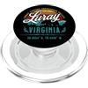 KAEDAM Gifts: Virginia Cities Orsetto solare retrò Luray Virginia Shenandoah Valley Souvenir PopSockets PopGrip per MagSafe