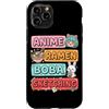 Kawaii Boba Tea Japan Otaku Bubble Milk Custodia per iPhone 11 Pro Anime Ramen Boba Schizzo Kawaii Giappone Otaku Manga