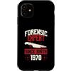 True Crime Merch for Investigative Crime Custodia per iPhone 11 Esperto forense dalla nascita 1970 Compleanno a tema crimine vero