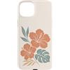 Hibiscus Watercolor Flower Aesthetic Custodia per iPhone 15 Plus Ibisco Fiori Tropicali Botanico Monstera Floreale