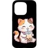 Kawaii Boba Tea Japan Otaku Bubble Milk Custodia per iPhone 15 Pro Kawaii Gatto Bere Bolla Boba Latte Tea Amante Giappone Otaku