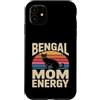 Bengal Cat Lover Cat Mom Retro Custodia per iPhone 11 Bengala Gatto Mamma Energia Retro Tramonto