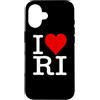 I HEART LOVE RHODE ISLAND Custodia per iPhone 16 I LOVE HEART RODE ISLAND RI