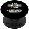 Gigi Code Hugs Family Funny Grandparent Le regole divertenti del codice Gigi per nipoti e Nana Love PopSockets PopGrip Adesivo
