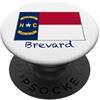 North Carolina Cities & Towns Bandiera souvenir Brevard North Carolina USA PopSockets PopGrip Adesivo