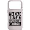 UK Football Fun Custodia per iPhone 17 Pro Previsioni divertenti del fine settimana del gioco di calcio 100% di probabilità di calcio