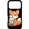 Kawaii Boba Tea Japan Otaku Bubble Milk Custodia per iPhone 17 Pro Fox Bere Boba Tea Kawaii Giappone Otaku Bubble Milk Tea