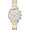 Fossil Orologio Neutra da donna, Movimento cronografico al quarzo con cinturino in acciaio inossidabile o in pelle, Tono argento e tono oro