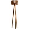 Lumisky Lampada solare esterna treppiede EDEN TALL SOLAR in legno teak con modulo LED bianco caldo e telecomando H158cm