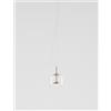 Vistosi JUBE SOSPENSIONE S CRISTALLO TRASPARENTE ORO SATINATO 2 L2214 1 LED 13w 2000lm 2700k DIMMERABILE