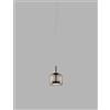 Vistosi JUBE SOSPENSIONE S FUME' TRASPARENTE NERO OPACO 2 L2214 1 LED 13w 2000lm 2700k DIMMERABILE