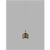Vistosi JUBE SOSPENSIONE S TERRA BRUCIATA TRASPARENTE NERO OPACO 2 L2214 1 LED 13w 2000lm 2700k DIMMERABILE