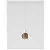 Vistosi JUBE SOSPENSIONE S TERRA BRUCIATA TRASPARENTE ORO SATINATO 2 L2214 1 LED 13w 2000lm 2700k DIMMERABILE