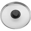 WMF Coperchio di ricambio in vetro 22 cm, coperchio per pentole a pressione da 3 l, 4,5 l, 6,5 l e 8,5 l, vetro resistente al calore, manico in plastica, lavabile in lavastoviglie