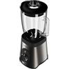Aiwa Saberu 1500 ATB‑1500 - Frullatore da tavolo, 1500 W, caraffa in vetro 1,5 l, 2 velocità + pulse, 6 lame Satoku®, base in acciaio inossidabile/plastica anti-impronta, colore: nero