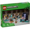 LEGO Minecraft The Armory Building Set, include personaggi popolari di Minecraft Alex e Armorsmith, giocattolo d'azione per giocatori e bambini, regalo per ragazzi e ragazze dai 7 anni in su, 21252