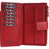 Chunkyrayan Portafoglio Donna Vera Pelle XXL GB-25 Red