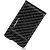 T-carbon Fermasoldi opaco in fibra di carbonio, comodo da toccare, fermasoldi da uomo, per banconote Money Clip nero, Nero , 38 mm, Mattes