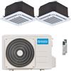 Olimpia Splendid Condizionatore Olimpia Splendid Nexya S6 E Cassette dual split 9000+18000 BTU inverter A++ unità esterna 8.2 kW OS-CEMYH28EI/OS-K/SENAH09EI_1/OS-K/SE