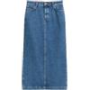 Marc O'Polo Marc OߴPolo Donna Gonna in jeans con spacco sulla gamba regular fit, Blu (Deep Mid Blue Wash), 25