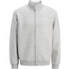 JACK & JONES Jcofusion Scuba Sweat Zip High Neck Noos, Chiaro Grigio Melange, XL