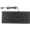 GOWENIC Mini Tastiera Cablata, 78 Tasti Mute Ultra Sottile 1,2 M USB Cablata Piccola Lingua Tastiera, Tastiera Universale Compatta per Computer Desktop PC per Macchina da Scrivere, per Ufficio, Casa,(Tedesco)