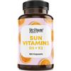 Yes Vegan Vitamina D3 K2 Omega 3 (180 capsule) - 5000 UI Olio di alghe Colecalci