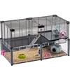 FERPLAST - Gabbia per criceti grande - Gabbia per topolini - Rete metallica - con accessori - Modulare - Multipla Hamster, 72,5 x 37,5 x h 42 CM