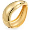 Yowivon Braccialetti Rigidi in Oro per Donna, Braccialetto Irregolare, Bracciale Ritorto con Cerniera, Polsino Minimalista Non Appannato, Regalo di Gioielli per Natale/San Valentino/Compleanno