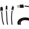 Gembird Cavo di ricarica USB Gembird 3-in-1/1m/nero [AKGEMKU00000031]