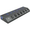 Icybox Hub usb Icybox IB-HUB1701-C3 7 Porte USB 3.0 Type-A [60838]