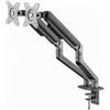 Gembird Supporto monitor Gembird scrivania due monitori 17-32" fino a 9kg Nero Grigio spazio [MA-DA2-05]